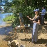 My friend Daisy Sims Hilditch at Teddington Lock