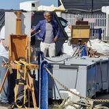 Me talking to Tai Scah Schierenberg at Skly landscape artist of year