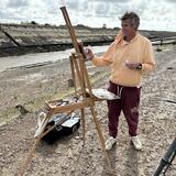 My old friend James Smith painting at Rye