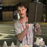 Nicolas O leary painting me as I painted him at Plein Air Easton