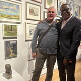 Me and my mate Adebanji Alade at Discerning eye PV