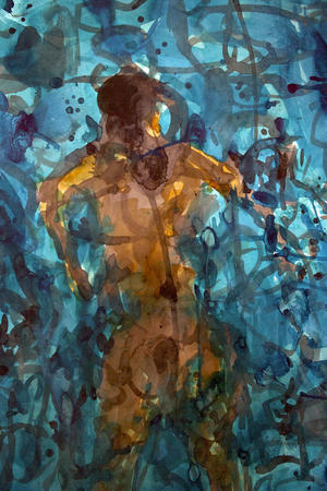 Floating swimmer 1(detail)