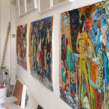 Studio (mixed media on paper works) sept 2013