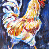 Silver Cornish Rooster