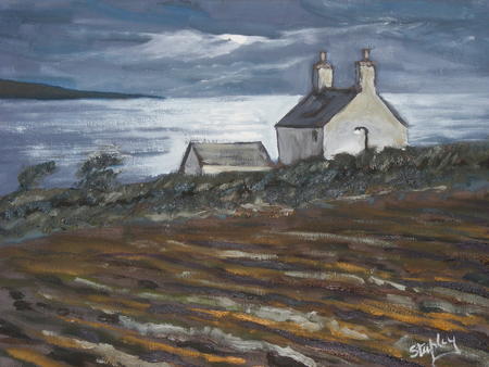 Moonlight West Wales farmhouse