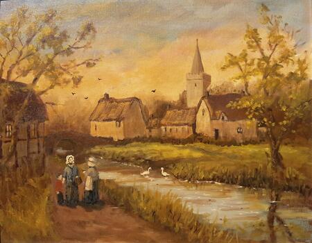 Old style oil painting