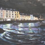 Ilfracombe harbour winter night