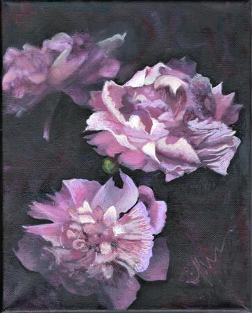 'Floral Study in Pinks'