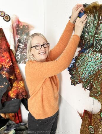 Sue Hotchkis in the studio