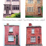 The Beatles' Houses, Liverpool 20cm by 30 cm