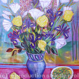 Mixed Flowers with Grapes