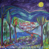 Village in Moonlight