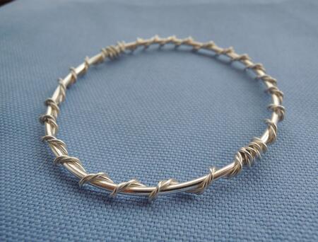 Wire wrapped bangle