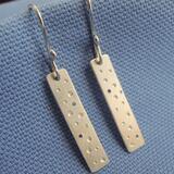 Frosted long drop earrings