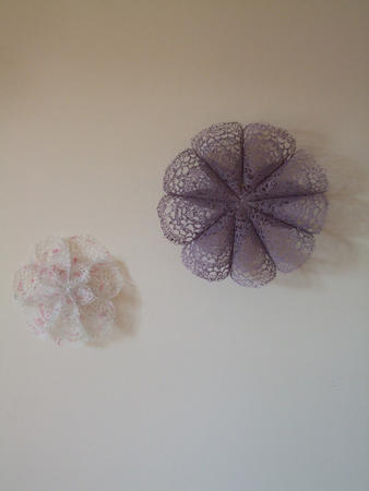 Lilac and 2 tier White  Pink Blooms