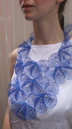 Bright Blue Petal Neckpiece