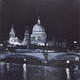 London at night, St.pauls from the Thames