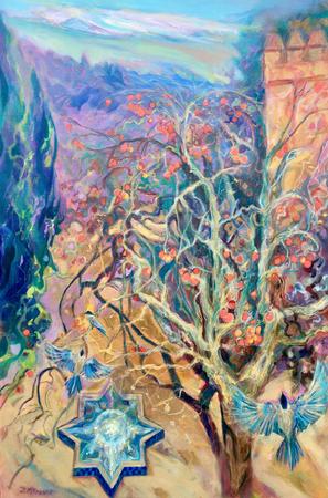 Magpies and pomegranates 