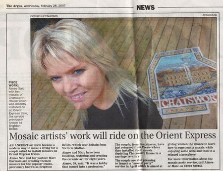 Chatsworth Mosaic for The Northern Belle