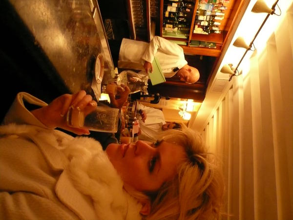 Having a Bellini in Harrys Bar Venice 