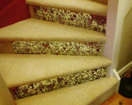 Mirror Mosaic Stairs , Kay  Steve, private commission