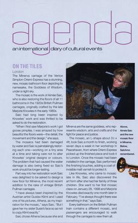 The Orient Express Magazine Article June 2001