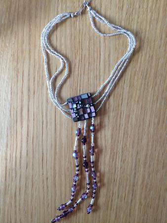 Pink klimpt necklace