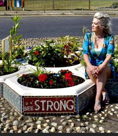 Aimee with Bee Strong