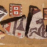 Mosaic on Stones, copys of famous mosaic floors. 