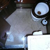 Venice Simplon Orient _ Express Lavatory floor. Paris Train . Not a Mosaic in sight !