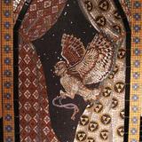 The Owl. Mosaic I made for my kitchen as a backdrop behind the cooker.