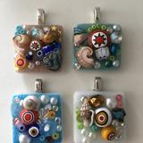 Samples of Mosaic jewellery made at the evening classes 