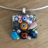 Mosaic clustered pendant 