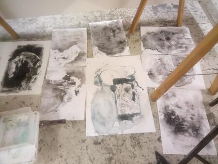 ink and saline sketches