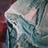 salt crystallising on Gartnavel Hospital Pygamas