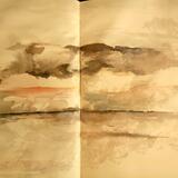 sketch sky and sea Spain