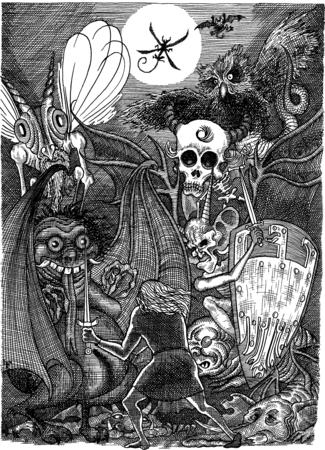 The Prince fighting the Demons