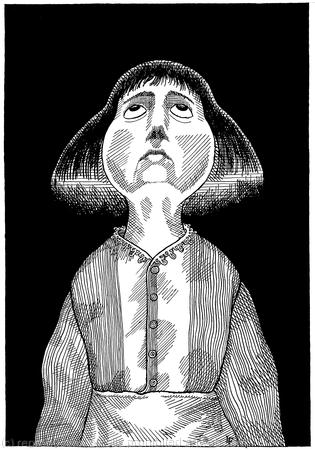 She looked up, but it was all dark overhead