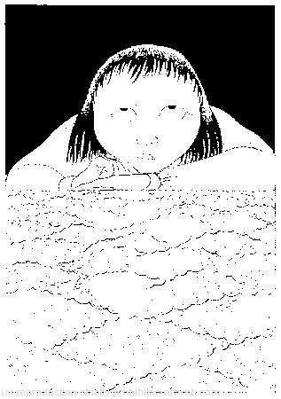 There was a large pool all round her