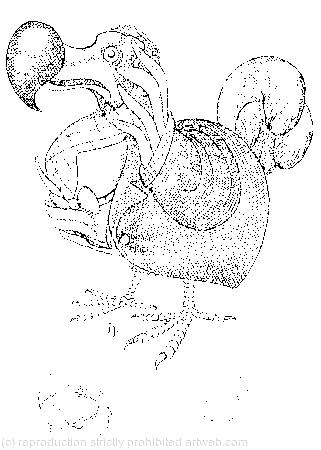 It stood for a long time with one finger pressed upon its forehead