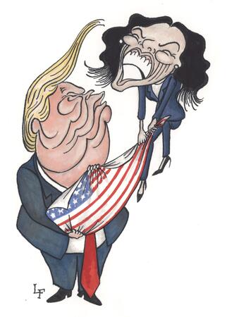 Donald Trump and Kamala Harris