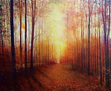 Autumn Firelight.  SOLD