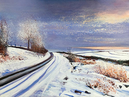 The sun peaked through. 