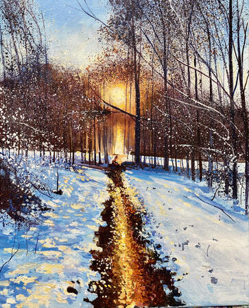 Winter Morning Walk SOLD