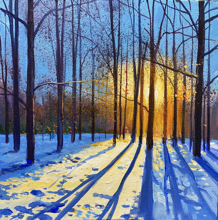 Sunrise Snow Shadows SOLD