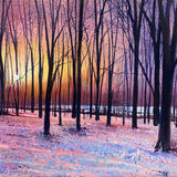 Woodland Winter Sunset SOLD