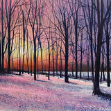 Woodland Winter Sunset 2 Day 295 SOLD