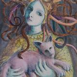 Pink Cat, Medusa Hat 