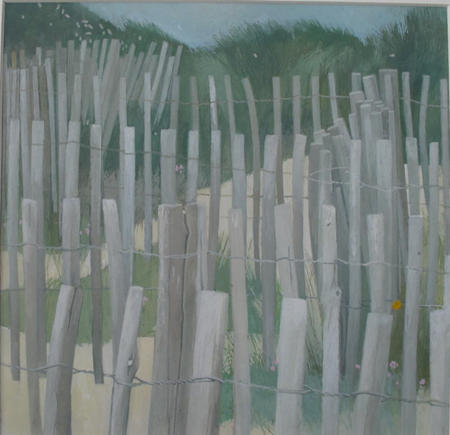 Dunescape with orange flower