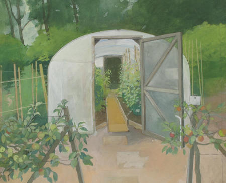 July, polytunnel, Wisley